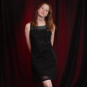 FASHION BUG BLACK DRESS, SIZE 8